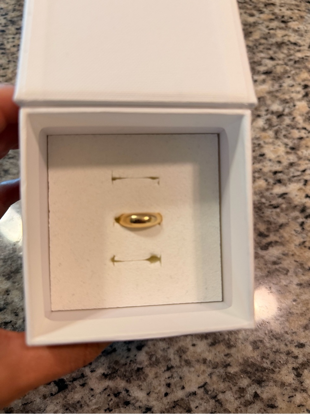 Mejuri Polished Solid Gold Dome Ring Sz 7 - Picture 2 of 2